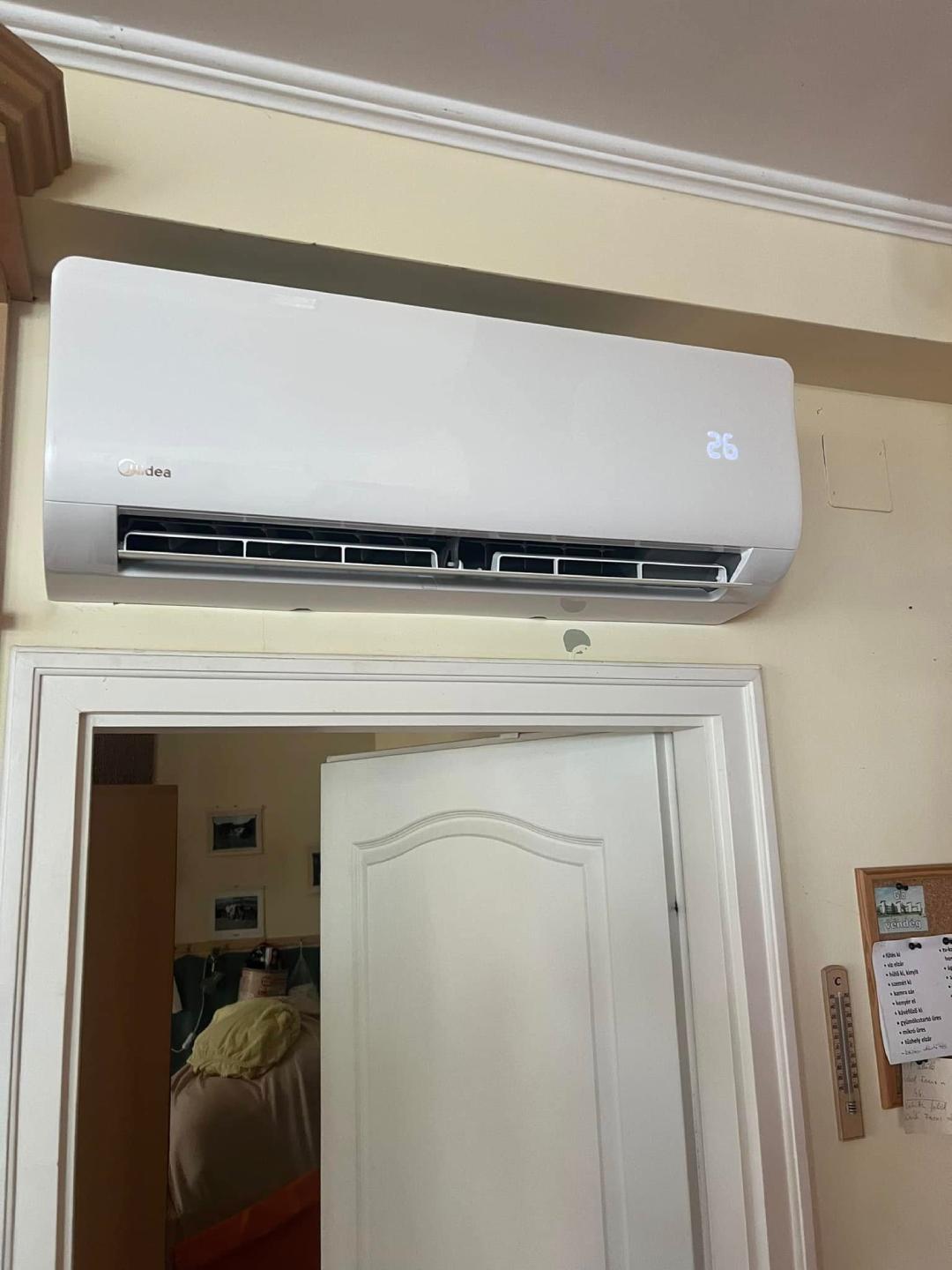 Nappali klímaszerelés során